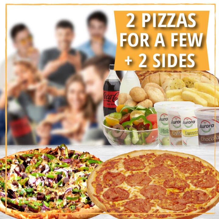 2 large pizzas